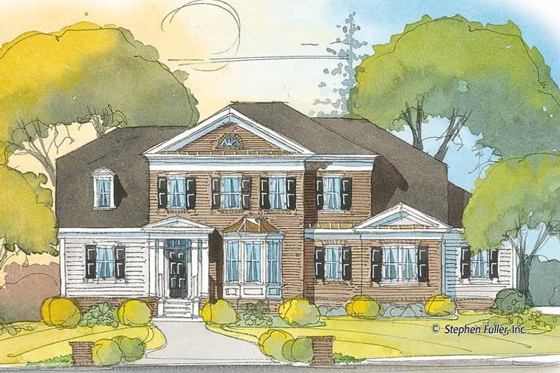 Home Plan - Exterior - Front Elevation 3 for Colonial House Plan #429-403 - 3 bed, 3.5 bath