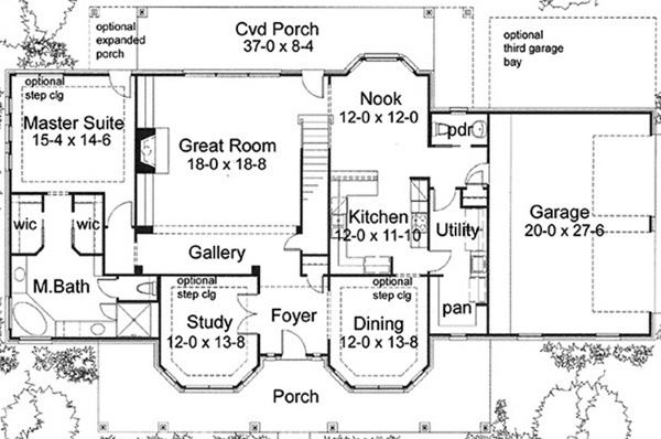 Home Plan - Country Floor Plan - Main Floor Plan #120-234
