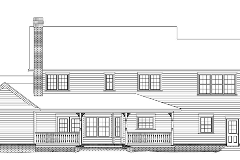 Architectural House Design - Exterior - Rear Elevation for Country House Plan #11-268 - 3 bed, 2.5 bath