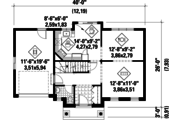 Classical Style House Plan - 3 Beds 1 Baths 1300 Sq/Ft Plan #25-4787 