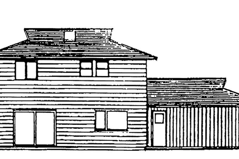 Dream House Plan - Exterior - Rear Elevation for Prairie House Plan #47-955 - 3 bed, 3 bath