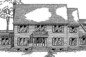 Dream House Plan - Colonial Exterior - Front Elevation Plan #994-18