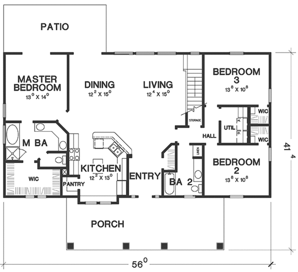 Architectural House Design - Craftsman Floor Plan - Main Floor Plan #472-369