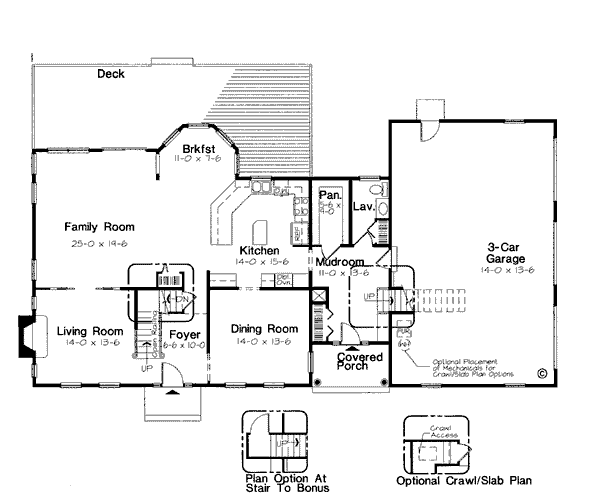 Country Floor Plan - Main Floor Plan #312-625