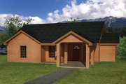Ranch Style House Plan - 3 Beds 2 Baths 1031 Sq/Ft Plan #1061-27 Exterior 