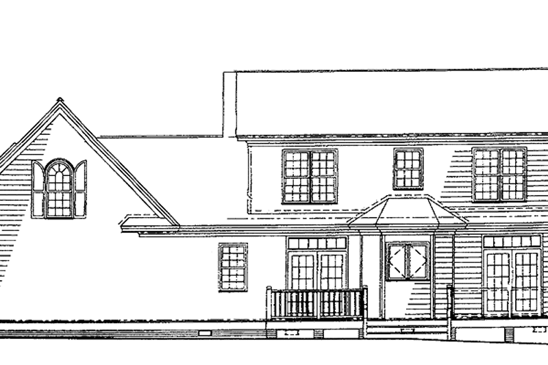 Home Plan - Exterior - Rear Elevation for Country House Plan #929-231 - 3 bed, 2.5 bath