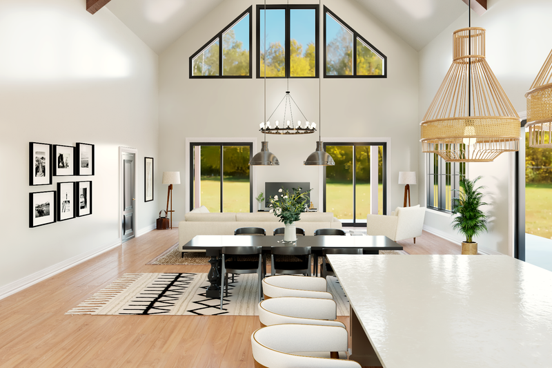 House Plan Design - Interior - Family Room 2 for Barndominium House Plan #1064-430 - 3 bed, 2.5 bath