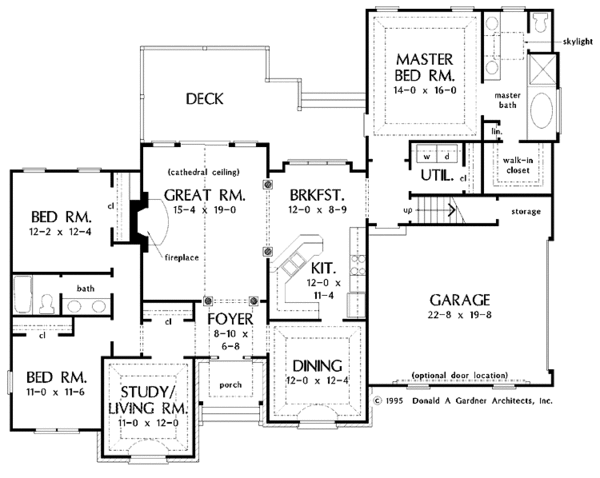 House Plan Design - Ranch Floor Plan - Main Floor Plan #929-380