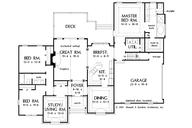 Home Plan - Floor Plan - Main Floor for Ranch House Plan #929-380 - 3 bed, 2 bath