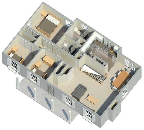 Architectural House Design - Cottage Floor Plan - Other Floor Plan #57-151