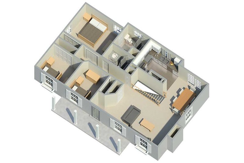 Dream House Plan - Floor Plan - Other Floor for Cottage House Plan #57-151 - 3 bed, 2 bath