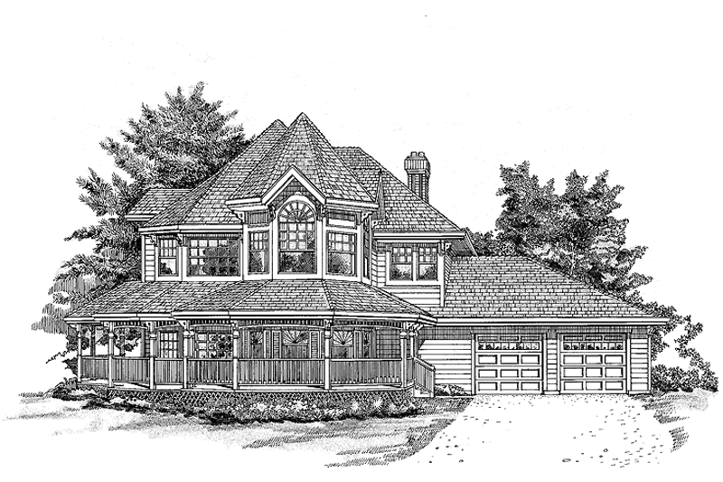 Home Plan - Exterior - Front Elevation 3 for Victorian House Plan #47-846 - 4 bed, 2.5 bath