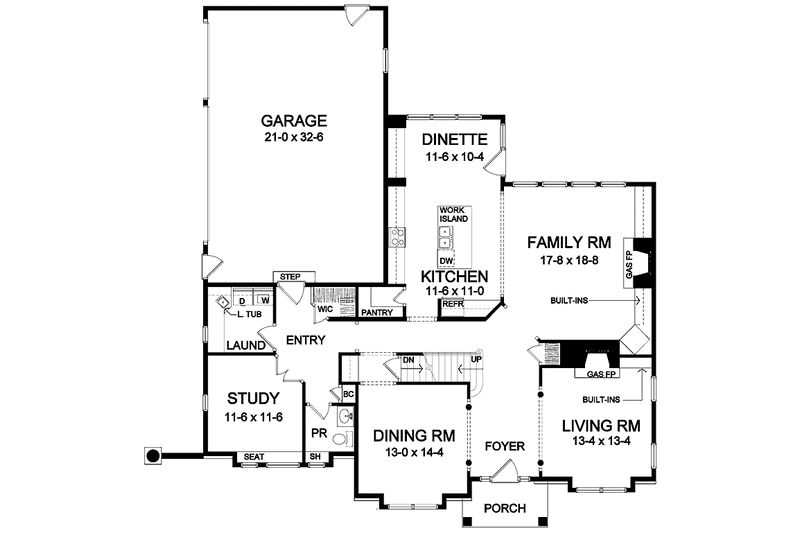 Dream House Plan - Floor Plan - Main Floor for Traditional House Plan #328-430 - 4 bed, 3.5 bath