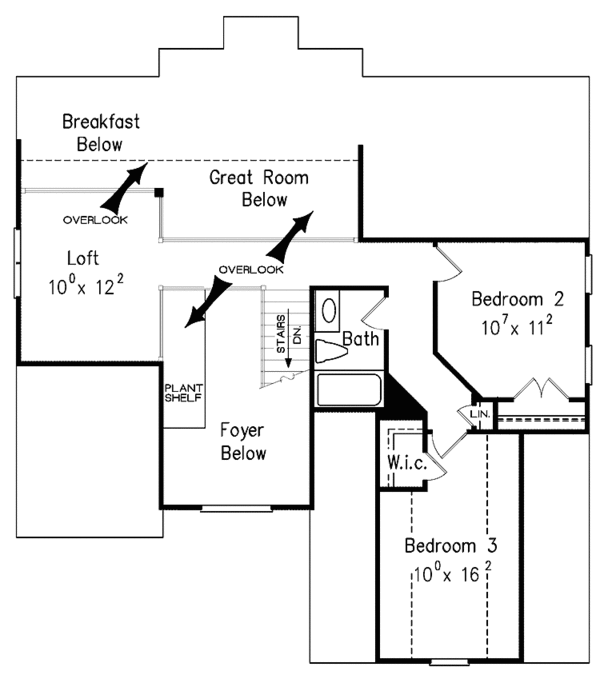 Home Plan - Country Floor Plan - Upper Floor Plan #927-56