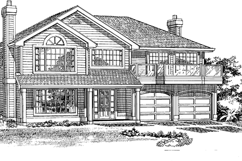 House Blueprint - Country Exterior - Front Elevation Plan #47-796