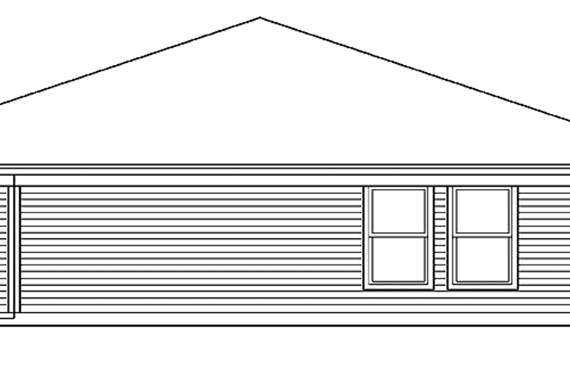 Home Plan - Exterior - Rear Elevation for Traditional House Plan #84-670 - 3 bed, 2 bath
