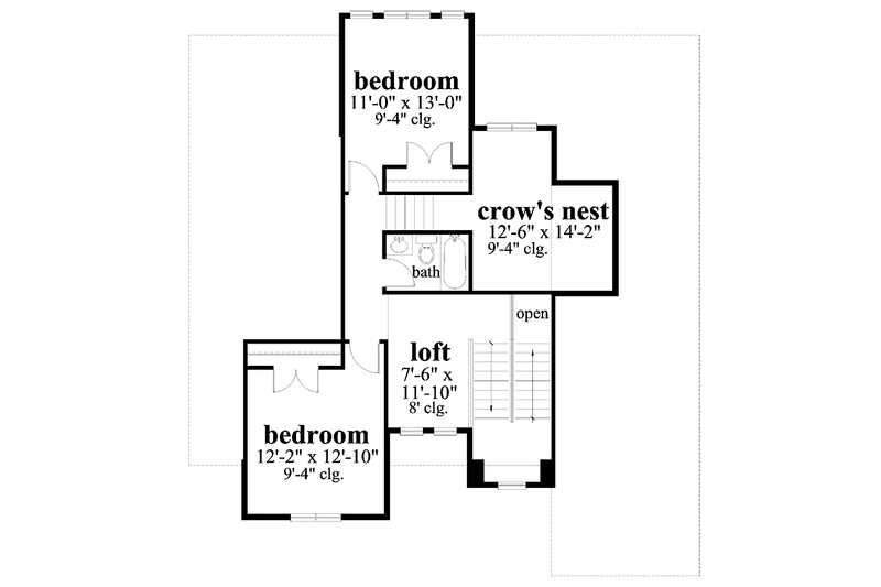Dream House Plan - Floor Plan - Upper Floor for European House Plan #930-129 - 3 bed, 2.5 bath