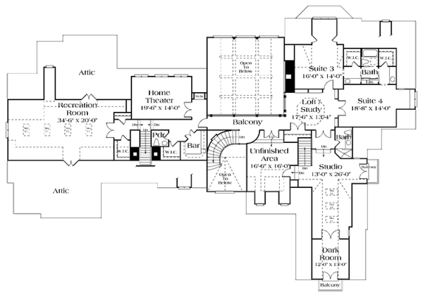 Architectural House Design - Country Floor Plan - Upper Floor Plan #453-152