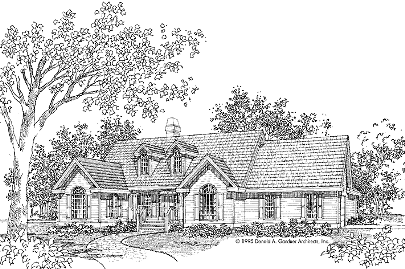 Dream House Plan - Exterior - Front Elevation 3 for Country House Plan #929-600 - 4 bed, 2 bath