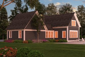 Exterior - Rear Elevation for Colonial House Plan #903-3 - 3 bed, 3 bath