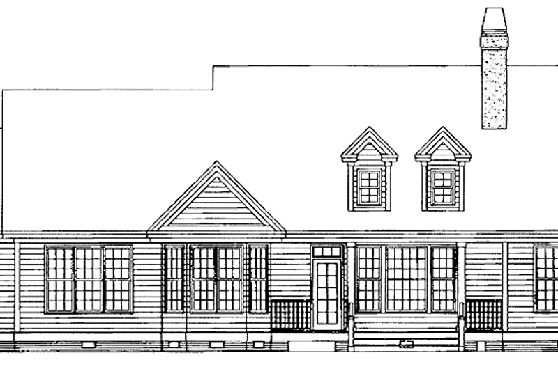 Home Plan - Exterior - Rear Elevation for Country House Plan #929-443 - 3 bed, 2 bath