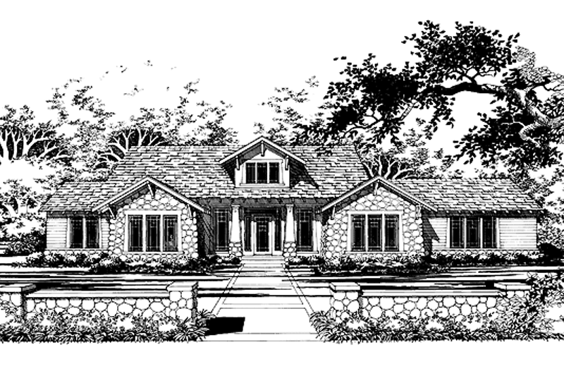 Home Plan - Craftsman Exterior - Front Elevation Plan #472-50