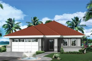 Ranch Exterior - Front Elevation Plan #57-690