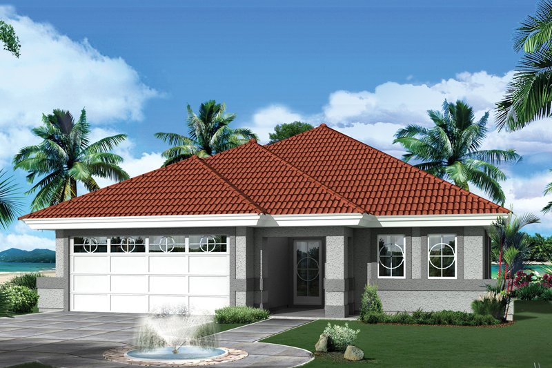 House Blueprint - Ranch Exterior - Front Elevation Plan #57-690