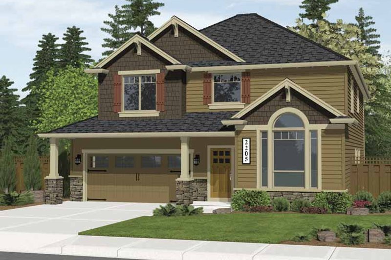 Architectural House Design - Craftsman Exterior - Front Elevation Plan #943-4