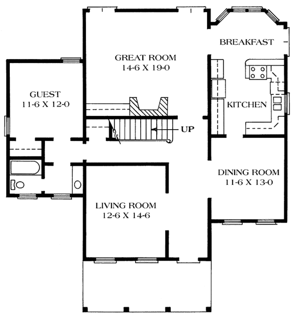 Dream House Plan - Victorian Floor Plan - Main Floor Plan #1014-49