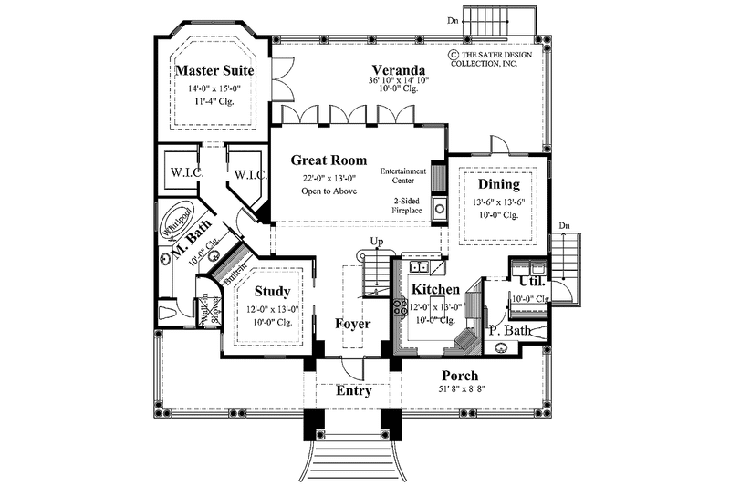 Dream House Plan - Floor Plan - Main Floor for Country House Plan #930-147 - 3 bed, 3.5 bath