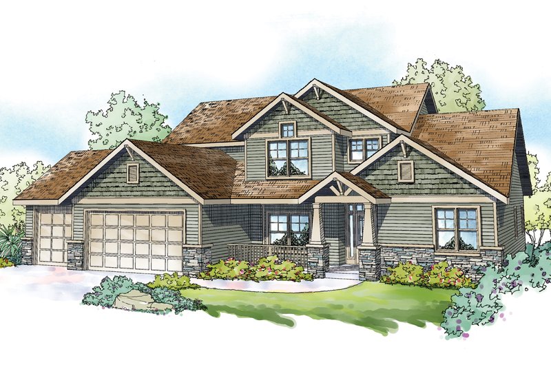 Home Plan - Craftsman Exterior - Front Elevation Plan #124-1212