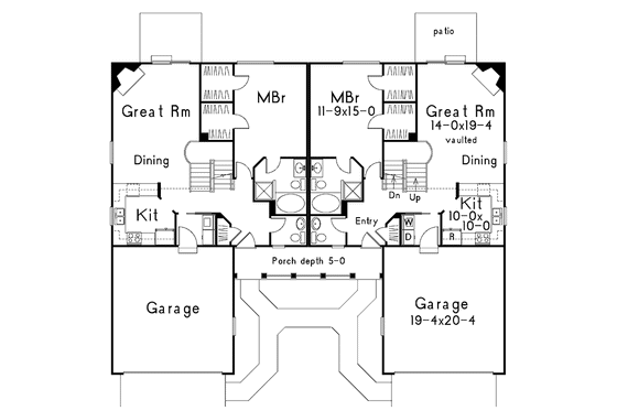 Floor Plan - Main Floor for Country House Plan #57-633 - 6 bed, 4 bath