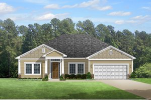 Colonial Exterior - Front Elevation Plan #1058-122