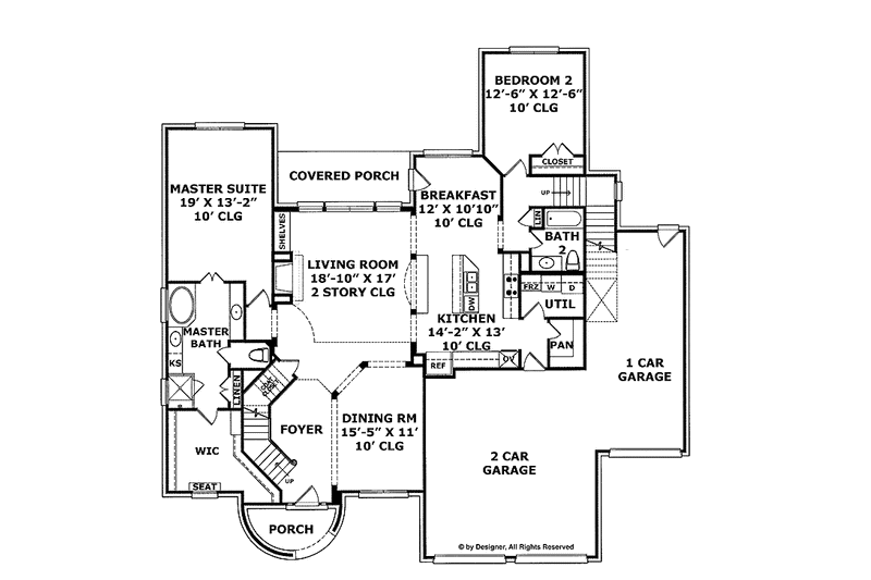 Architectural House Design - Floor Plan - Main Floor for European House Plan #952-204 - 6 bed, 5 bath