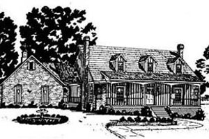 Country Exterior - Front Elevation Plan #36-197