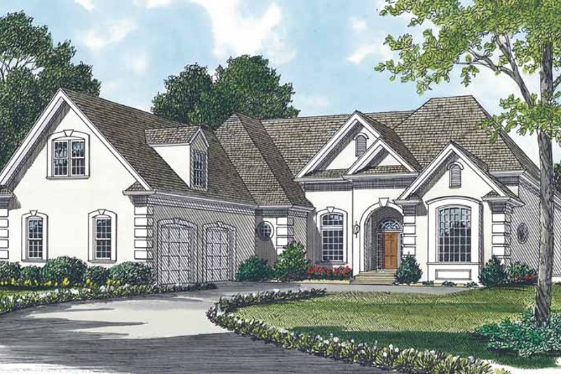 House Plan Design - Traditional Exterior - Front Elevation Plan #453-477