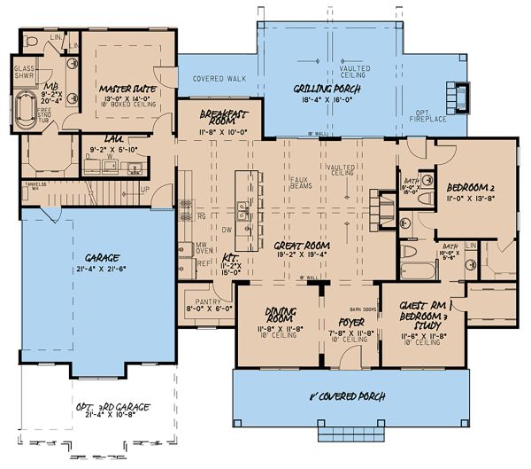 Home Plan - Country Floor Plan - Main Floor Plan #923-132