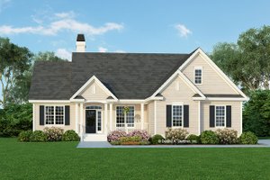 Ranch Exterior - Front Elevation Plan #929-478