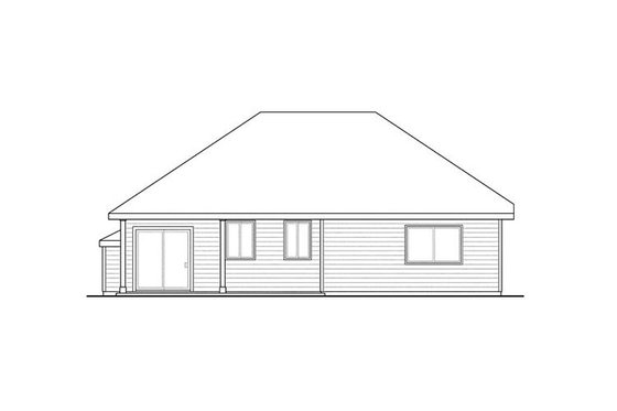 Exterior - Other Elevation for Ranch House Plan #124-879 - 3 bed, 2 bath