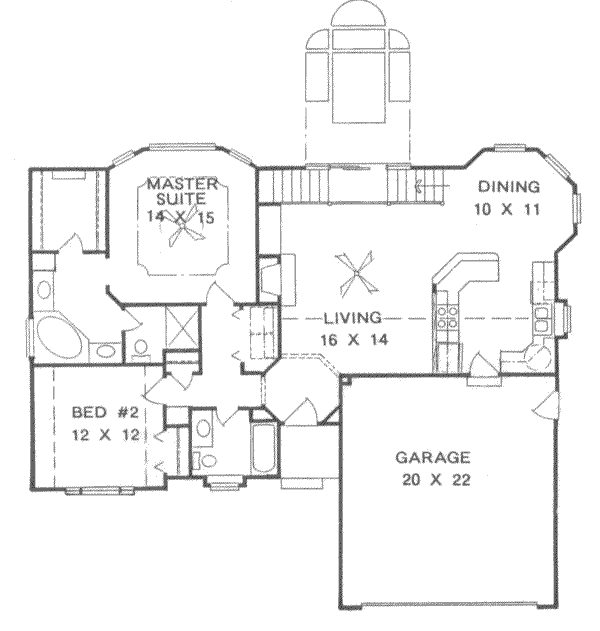Traditional Floor Plan - Main Floor Plan #58-126
