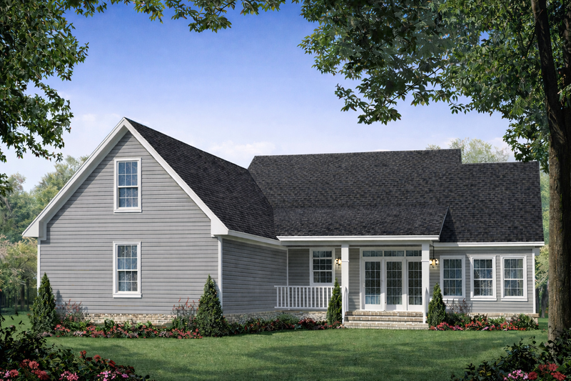 House Blueprint - Exterior - Rear Elevation for Country House Plan #21-624 - 3 bed, 2 bath