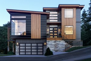 Contemporary Exterior - Front Elevation Plan #1066-34