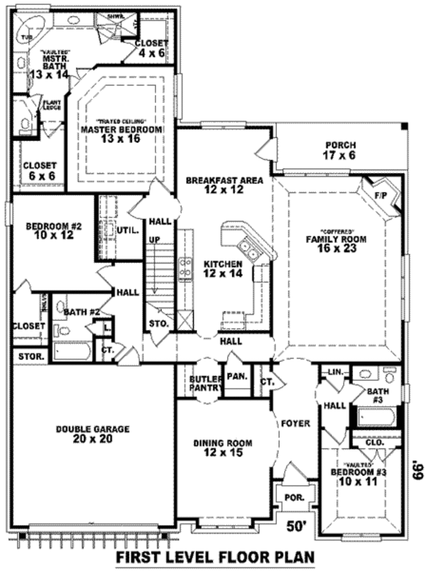 European Floor Plan - Main Floor Plan #81-1157