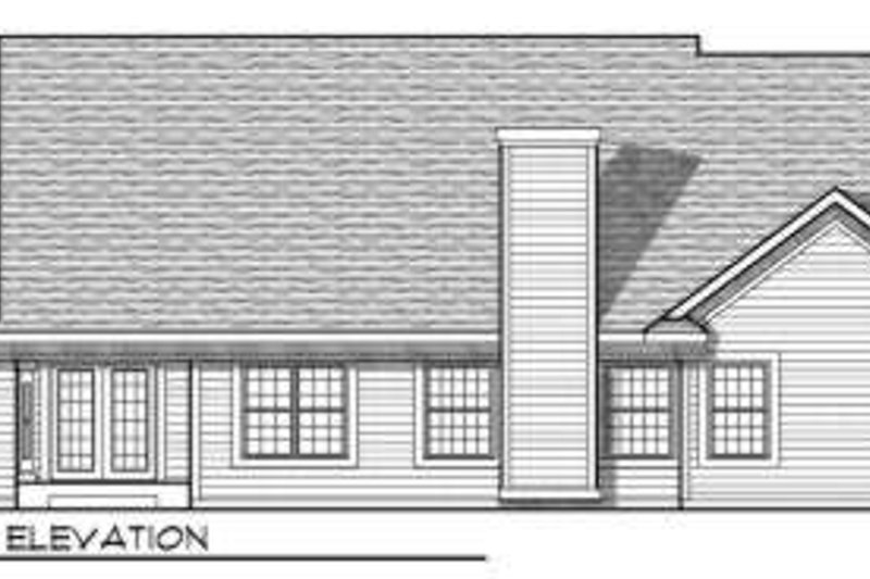 Home Plan - Exterior - Rear Elevation for Traditional House Plan #70-703 - 3 bed, 2.5 bath