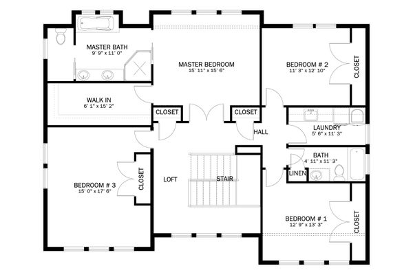 Dream House Plan - Craftsman Floor Plan - Upper Floor Plan #1060-55
