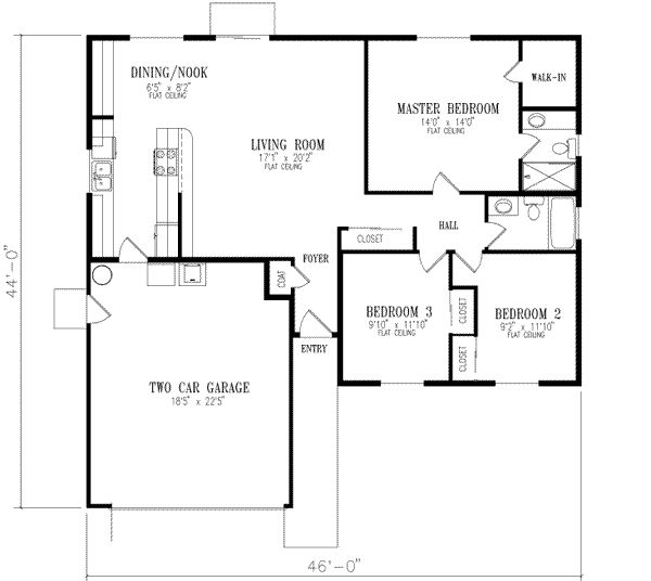 Home Plan - Adobe / Southwestern Floor Plan - Main Floor Plan #1-216