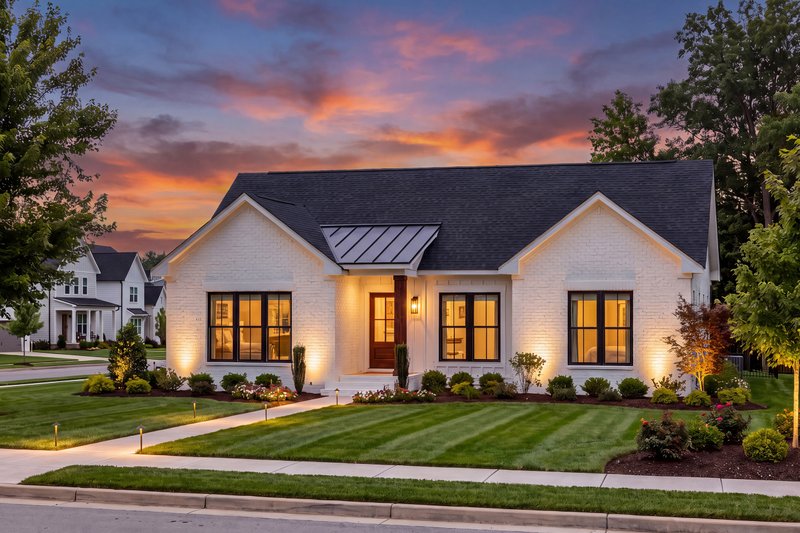 House Blueprint - Exterior - Front Elevation 3 for Farmhouse House Plan #430-449 - 3 bed, 2 bath