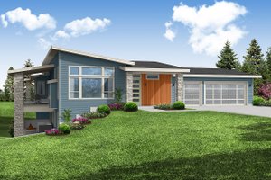 Modern Exterior - Front Elevation Plan #124-1249