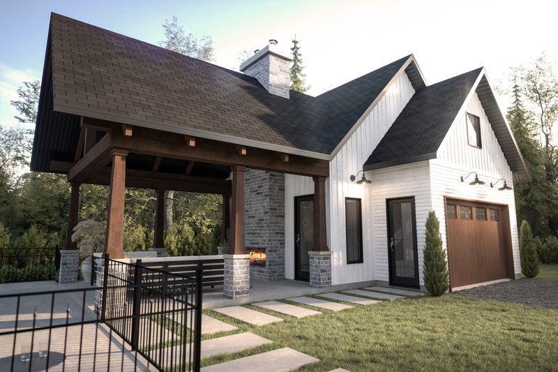 House Blueprint - Farmhouse Exterior - Front Elevation Plan #23-2829